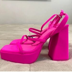 Zara strappy platform heels